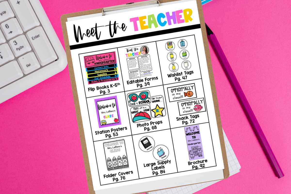 Ideas for Meet the Teacher Night